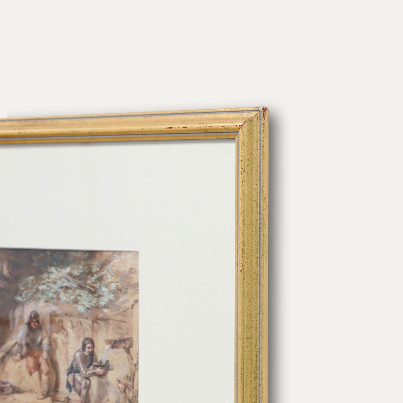 Manner Of George Cattermole (1800 1868) Framed Watercolour, Knights Resting photo 225.0