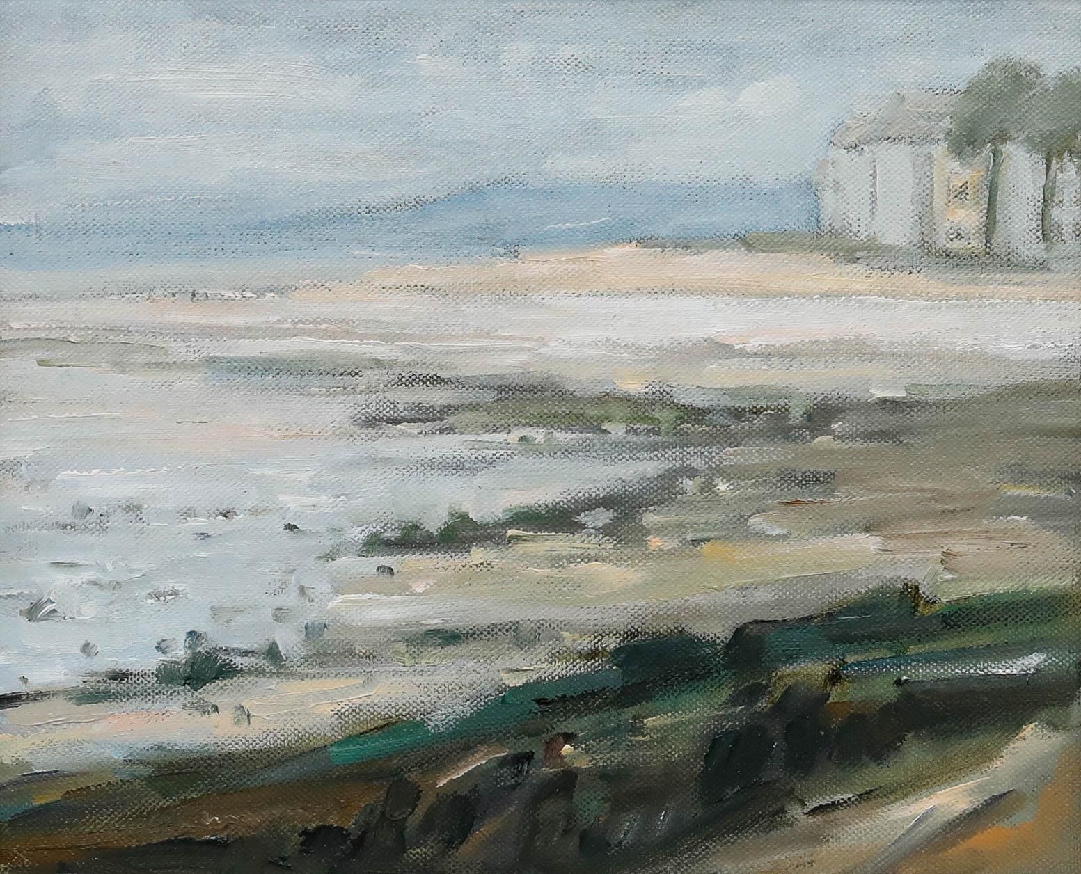 Frederick Allen Smith (1942 2024) Framed Contemporary Oil, Low Tide photo furniture