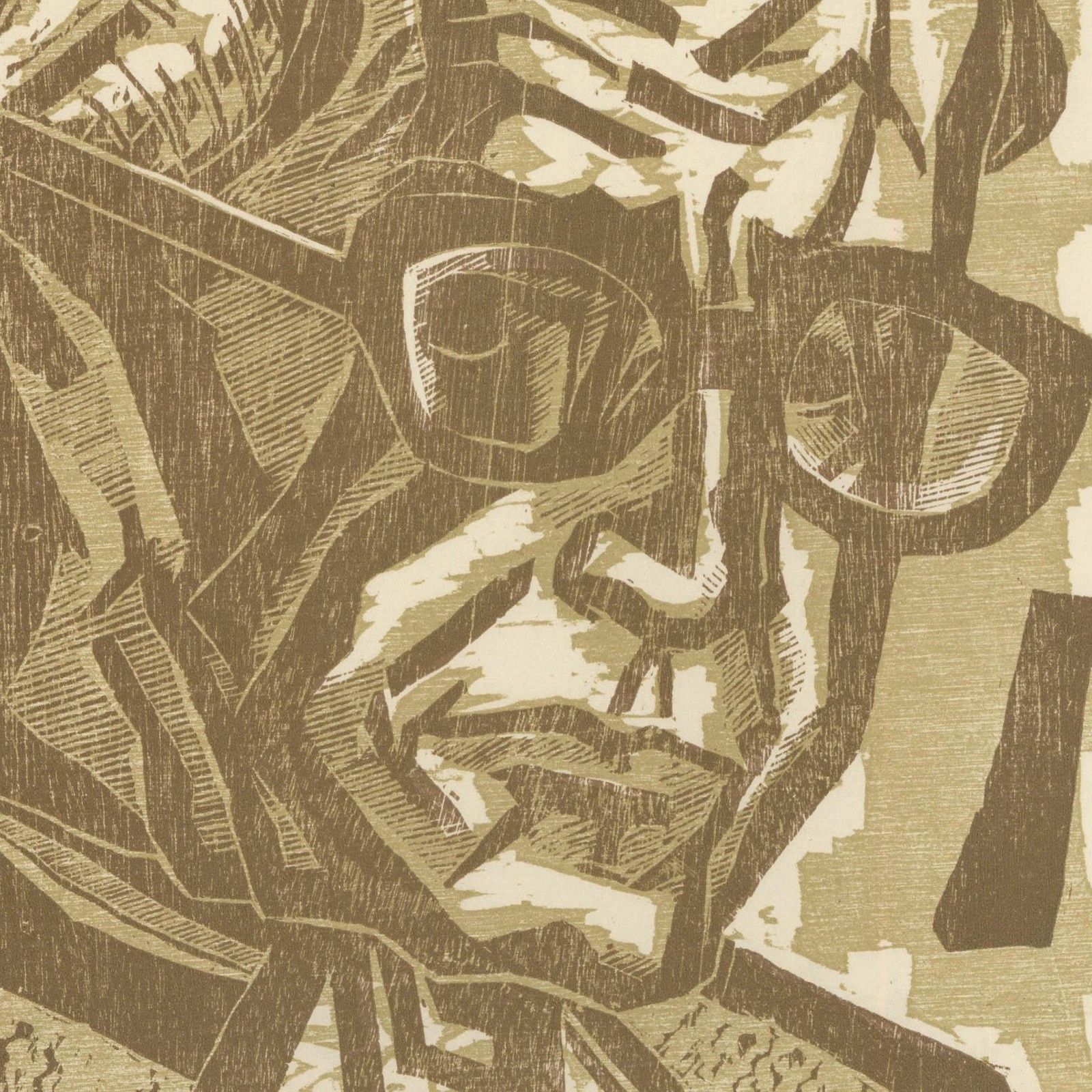 Victor Rebuffo (1903 1983) Mid 20th Century Woodcut, Autorretrato photo Art