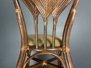 Set Of 10 Pencil Reed Rattan Bamboo Palm Leaf Dining Chairs, Vivai Del Sud photo buy