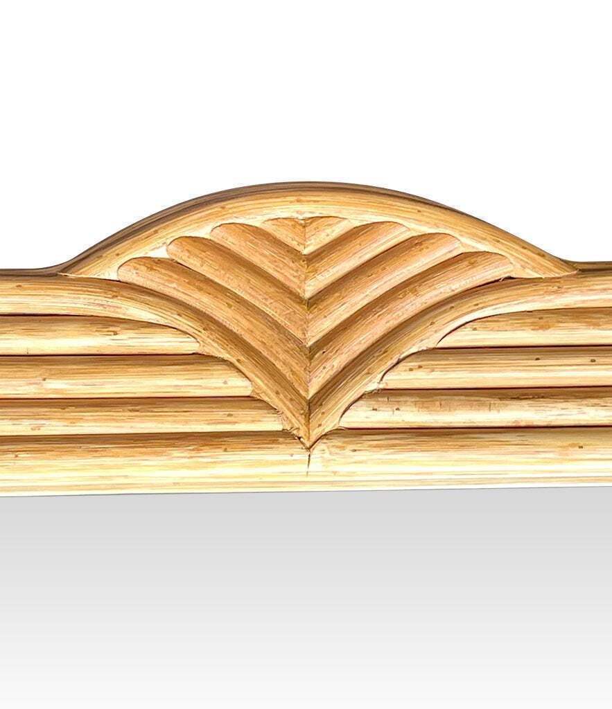 A Large 1970s Pencil Reed Bamboo Mirror In The Style Of Vivai Del Sud photo 350.0