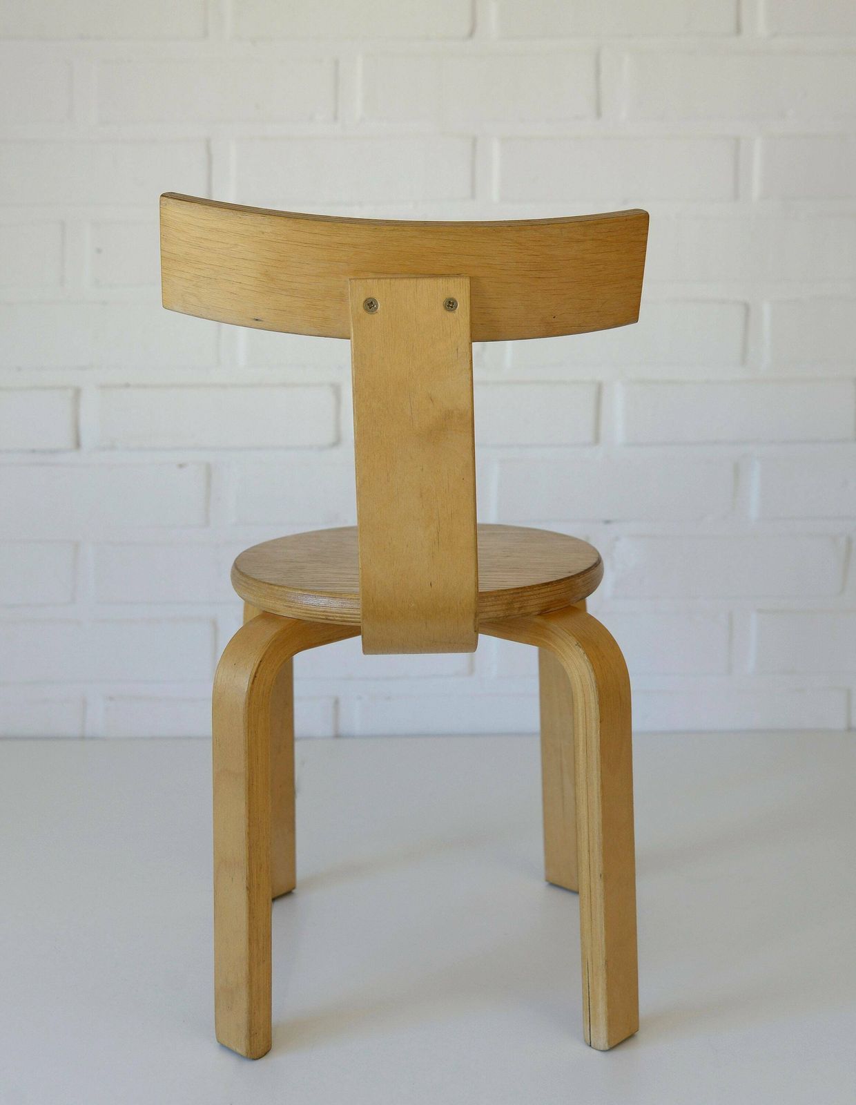 Vintage Wood Stool / Scandinavian Furniture / Toddler Chair / Alvar Aalto Style photo Furniture
