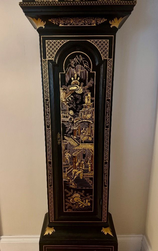 Fantastic Quality Antique George III Lacquered And Chinoiserie Longcase Clock photo furniture