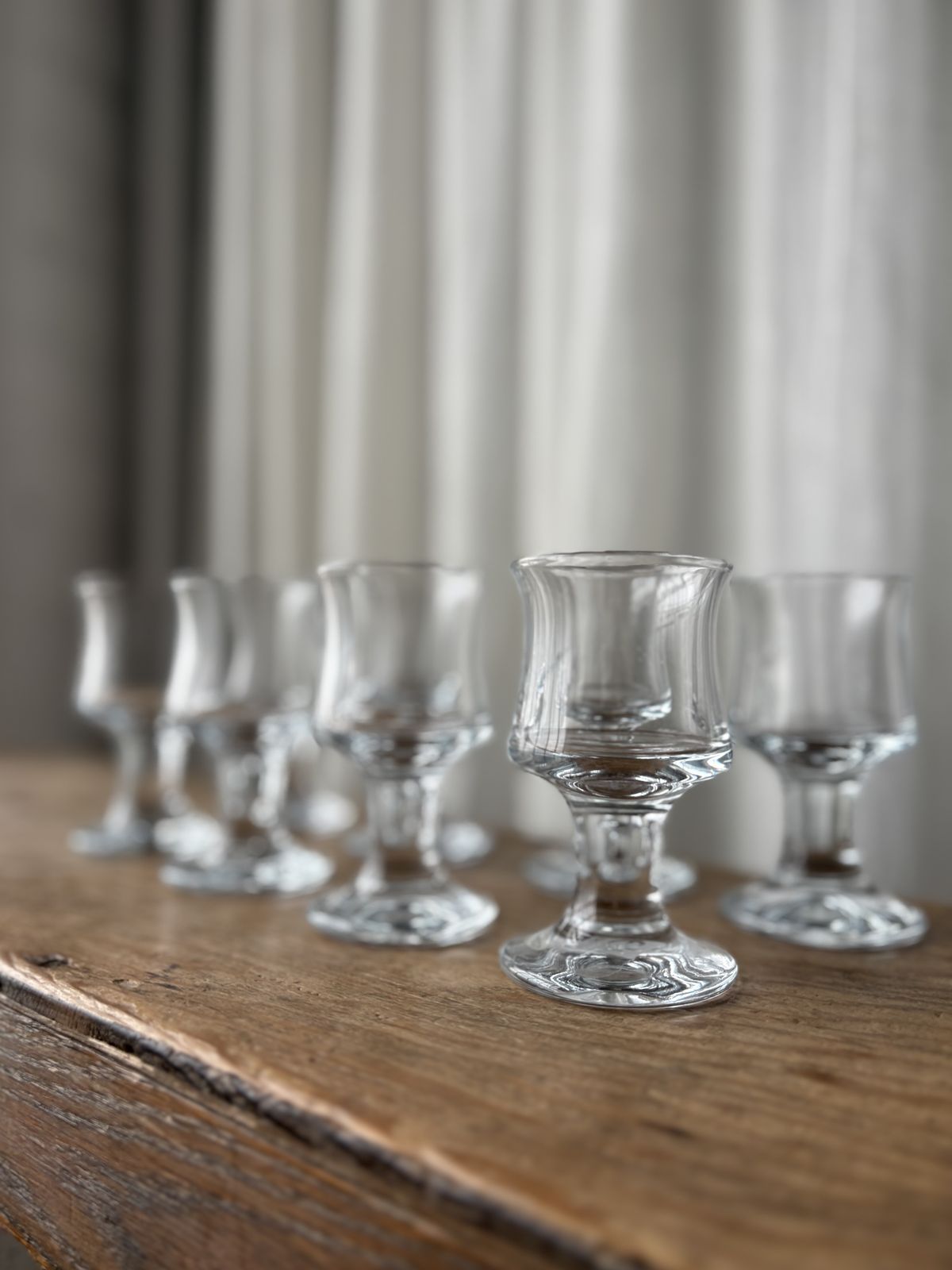 Set Of Eight Aperitif  'Skipsglas' Glasses By Per Lutken For Holmegaard, Denmark 1971