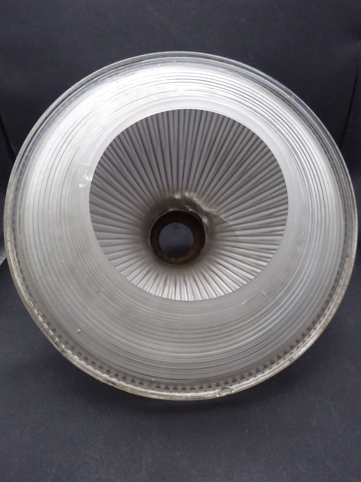 Lighting 1920s Holophane Refractor Shade 2110 With Gallery (As Found) photo