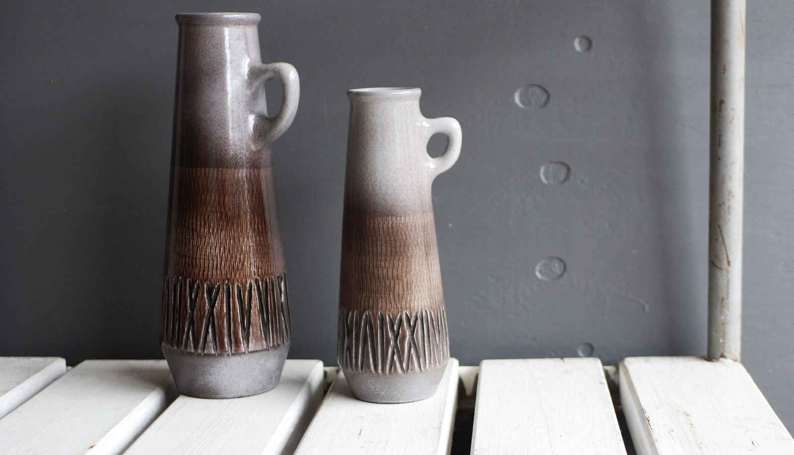 photo vintage Pair Of Vases By Ingrid Atterberg For Upsala Ekeby, Sweden, 1960s