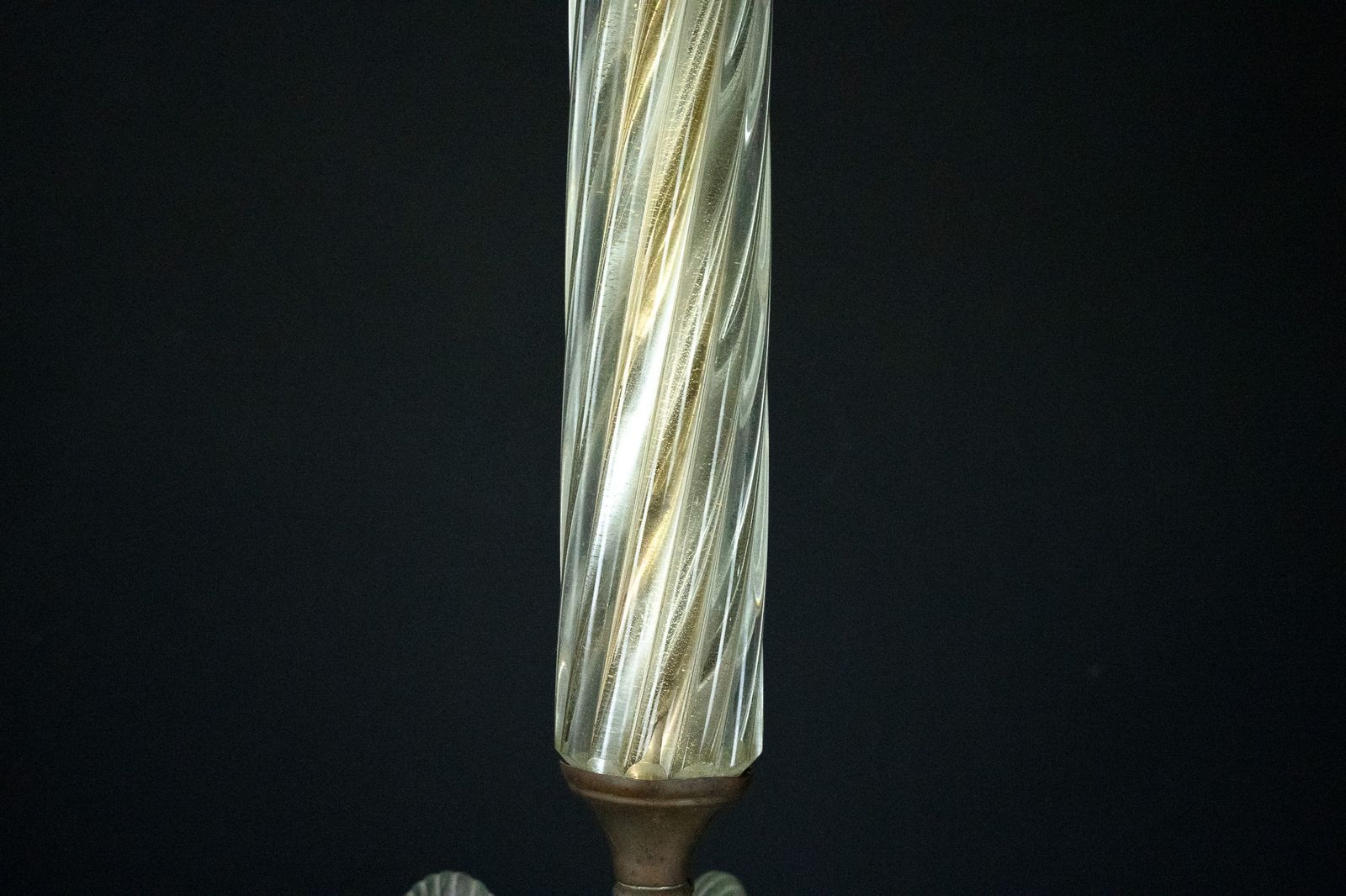photo vintage Rare Art Deco Murano Glass Chandelier By Archimede Seguso, Italy, 1930s