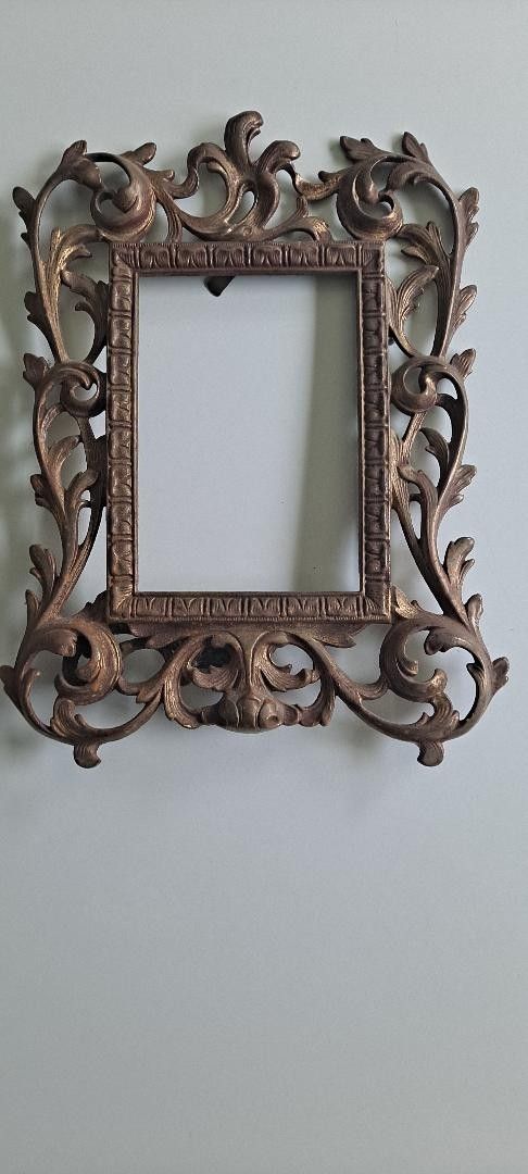 Pair Victorian Brass Easel Back Picture Frames, Absolutely Stunning photo for sale