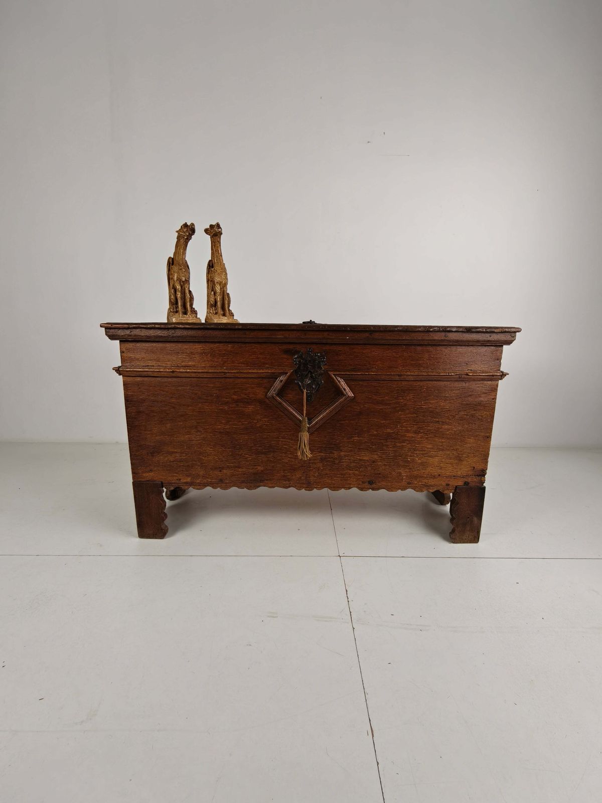 Furniture Elegant 18th Century Oak Chest – Dated 1756 photo
