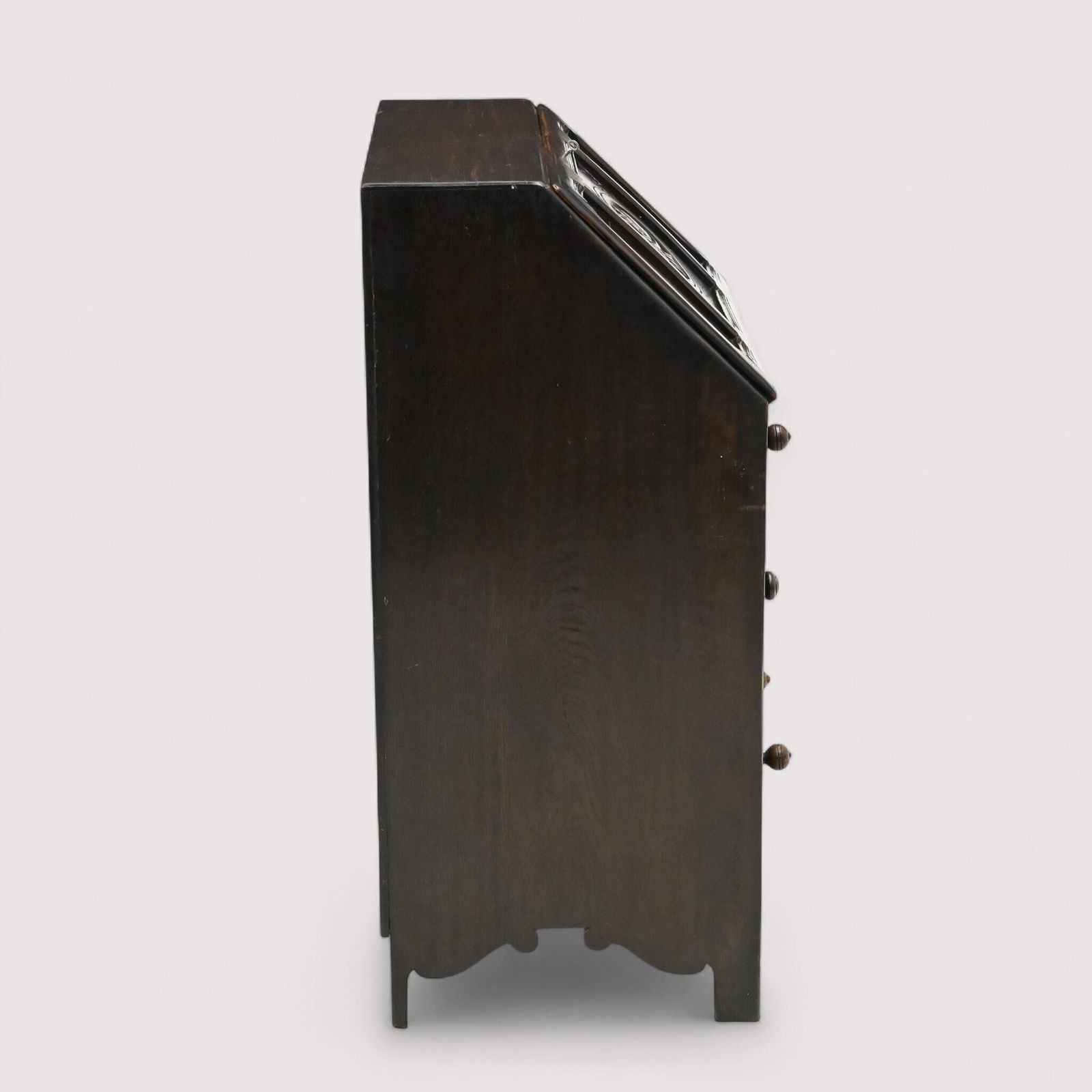 Skull Oak Bureau With Removable Fitted Interior 3 Drawers Free Uk Delivery* photo vinterior
