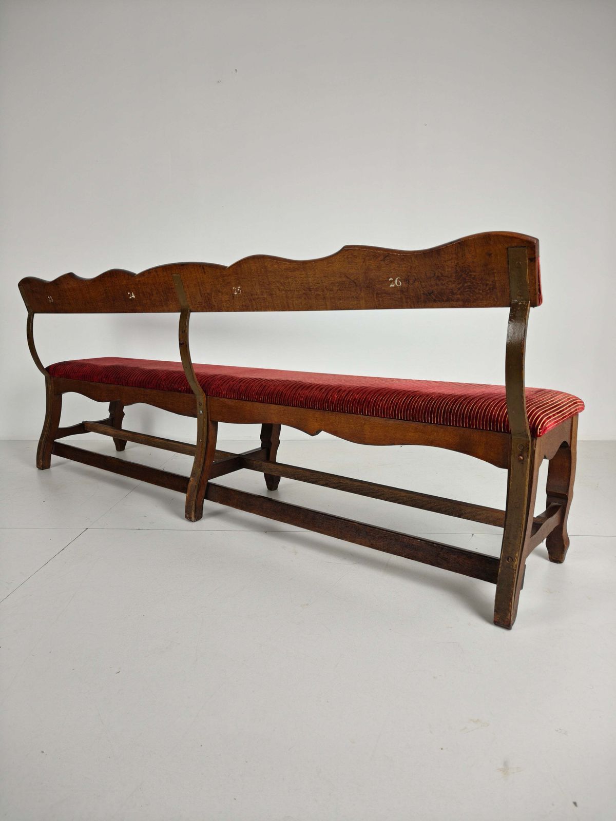 1282.0 Unique Early 20th Century Oak Hall / Dining Bench photo
