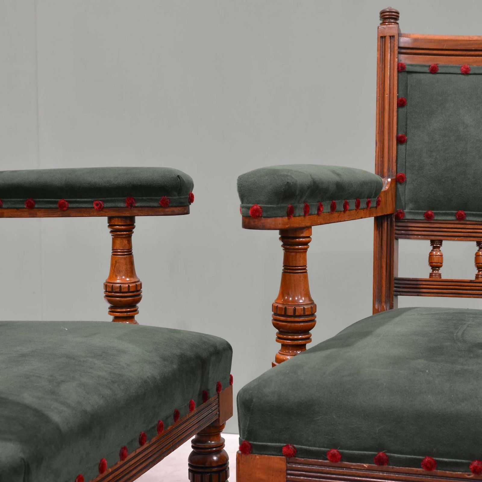 Scottish 19th Century Walnut Armchairs By J & T Scott, Edinburgh photo 2950.0