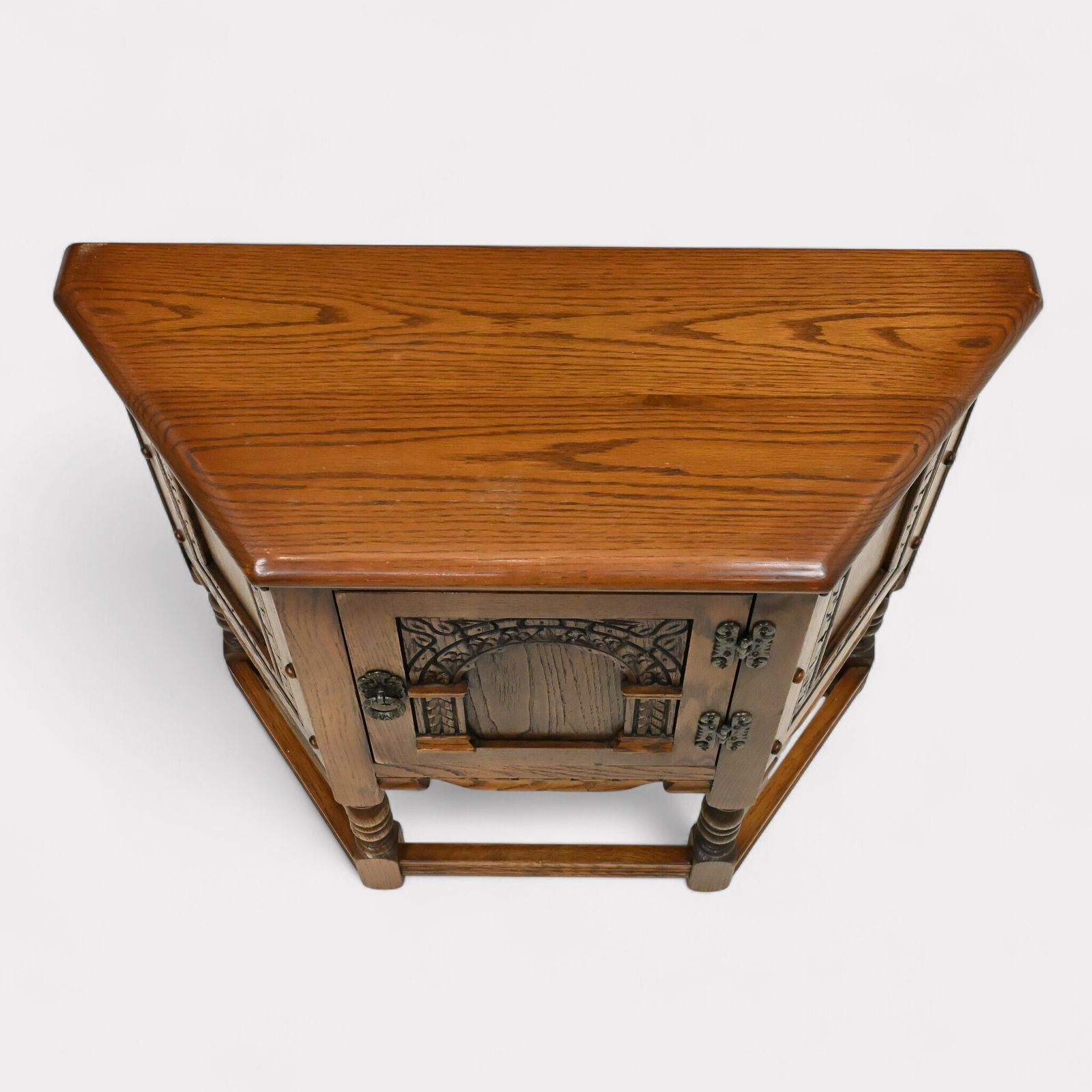 photo buy Old Charm Canted Table Finished In Tudor Brown* Free Uk Delivery