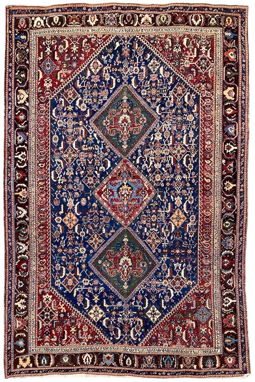 Antique Qashqai Rug 2.62m X 1.57m