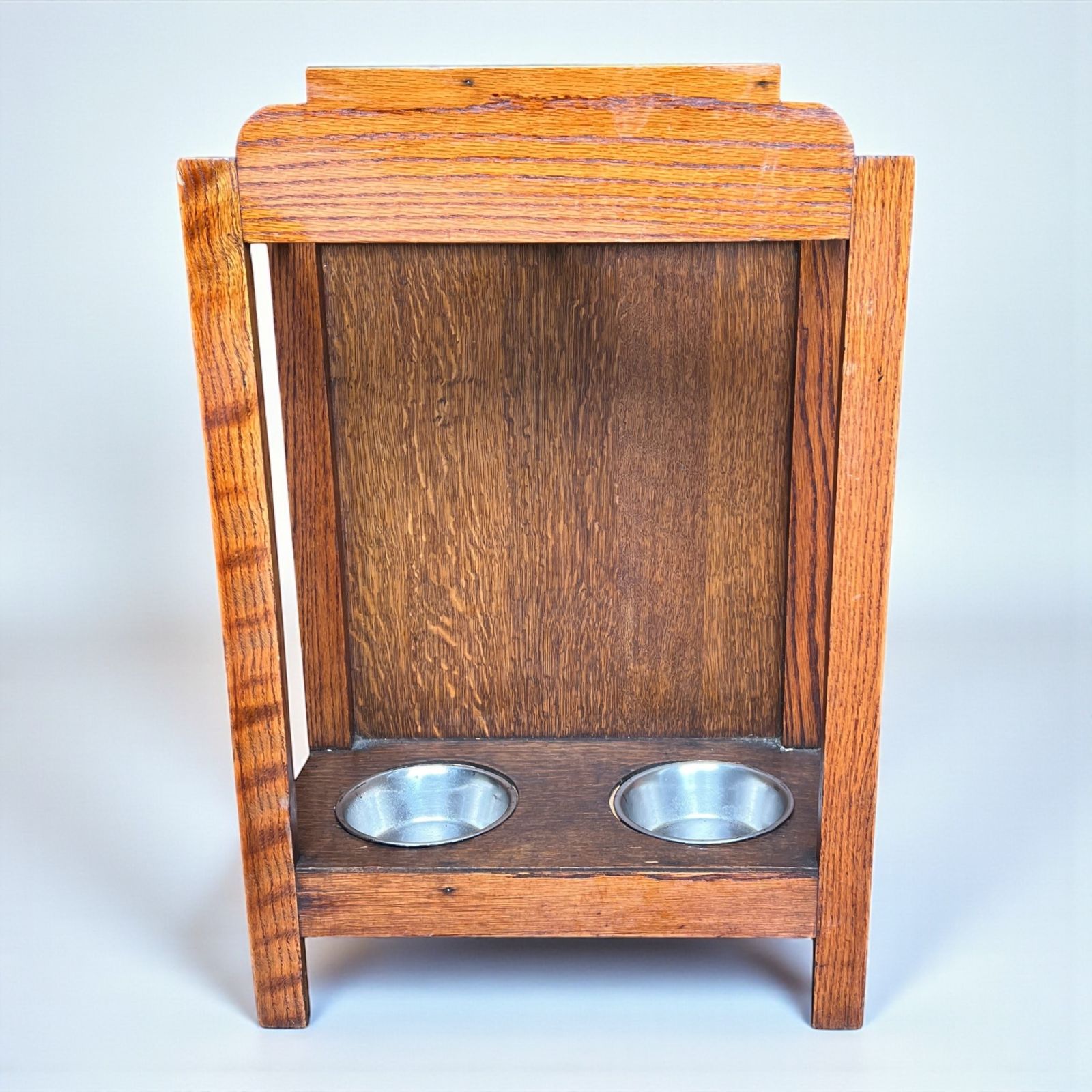 Art Deco Oak Umbrella Stick Pedestal Stand