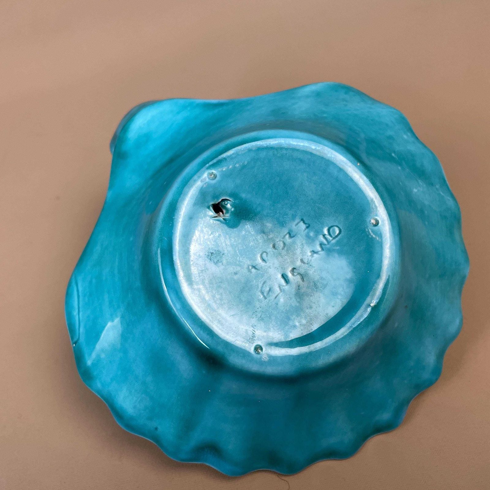 photo furniture Vintage Fish Soap Dish Teal Blue Bathroom Decor Ceramic Shell Shaped Pottery Trinket Bowl Mid Century Made In England Pottery
