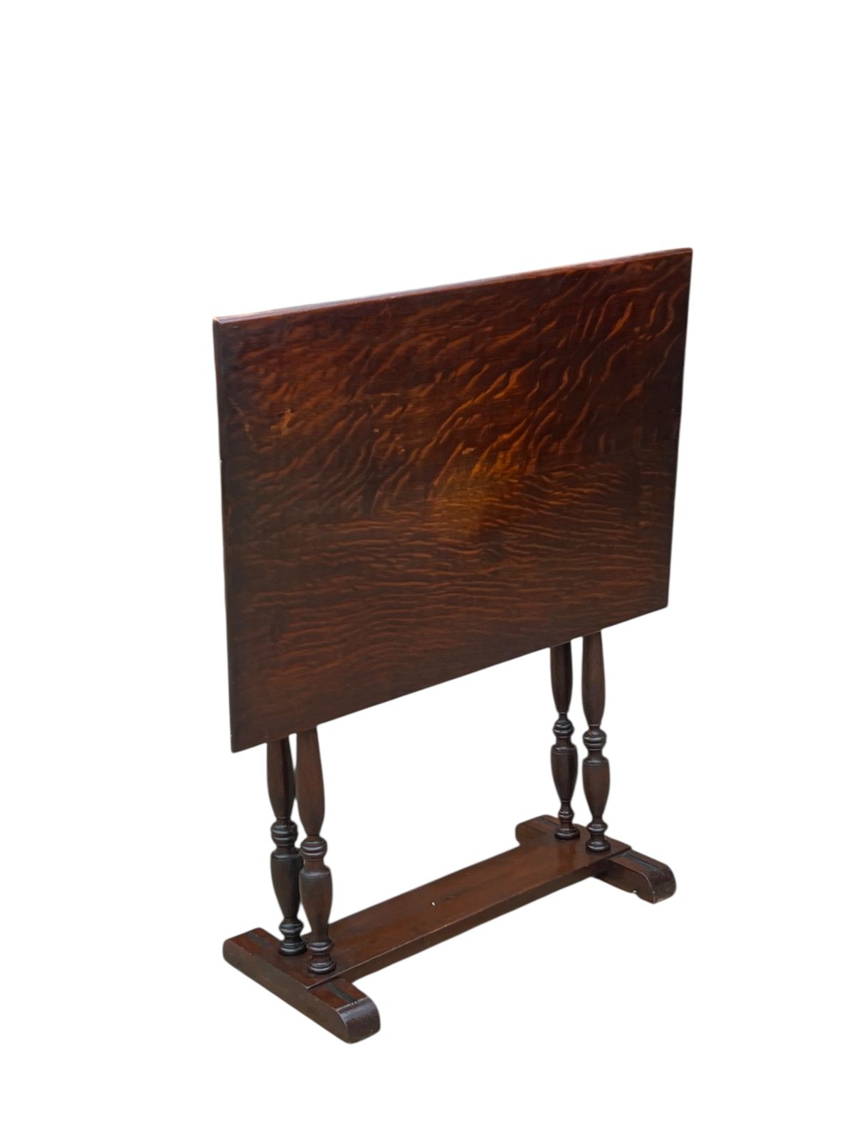 Antique Oak Flip Top Side Table photo furniture