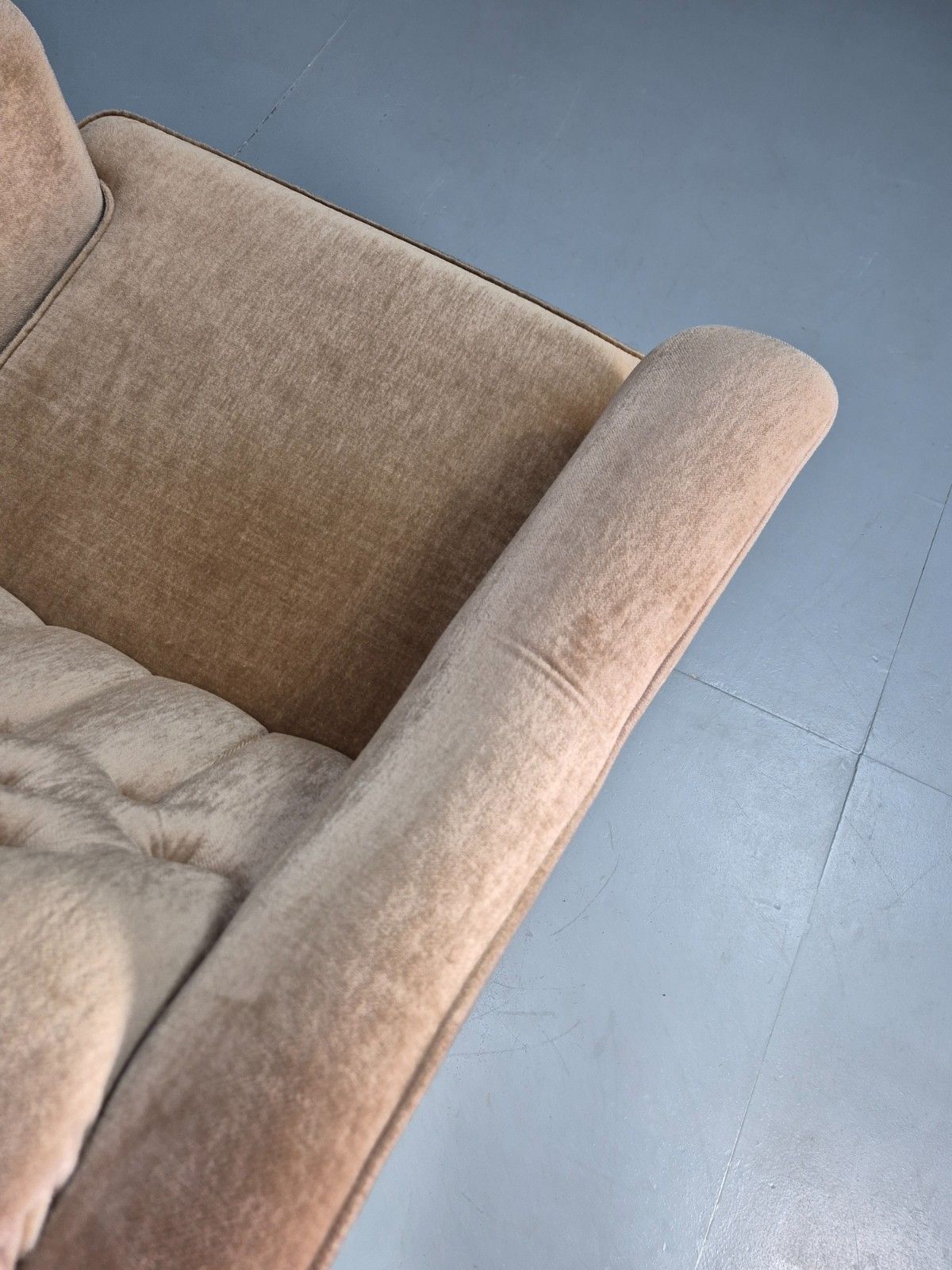 275.0 Vintage Danish Green Velour 1970s Lounge Chair Retro Mcm Eb10425 Mnor photo