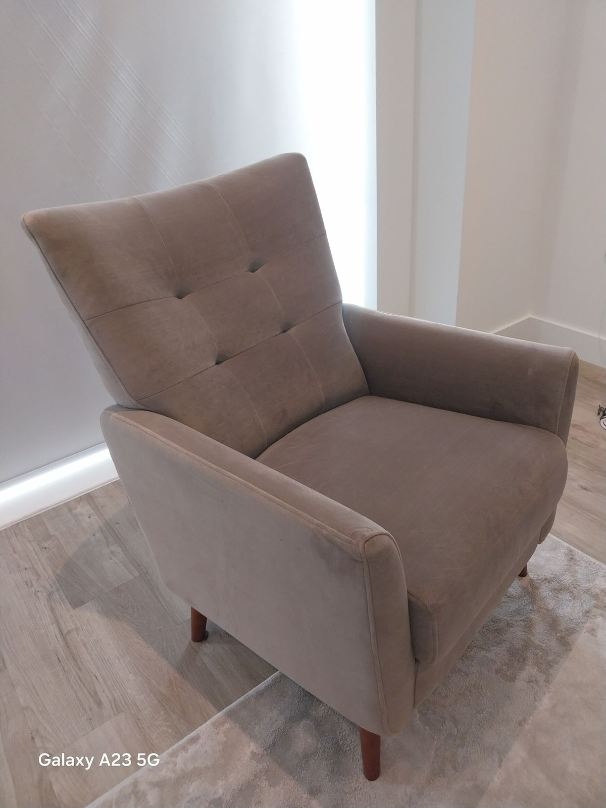 Mink Luxury Armchair   Rose Wood Legs photo Furniture