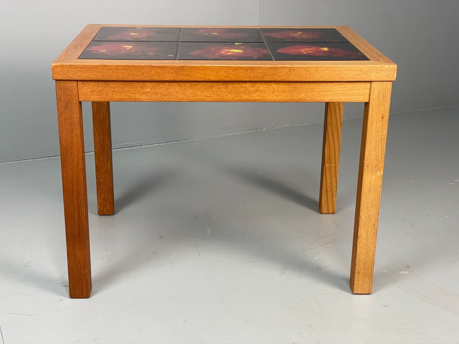 Vintage Teak Tile Topped Coffee Tables Pair Danish Retro 1970s Eb10257 Mwoo photo vinterior
