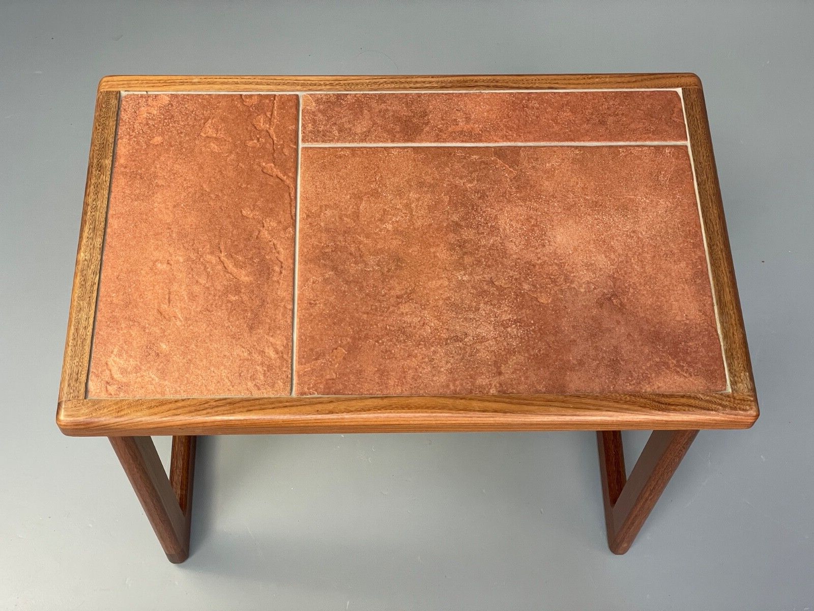 photo for sale Vintage Teak Nesting Tables Tile Topped 1970s Retro Design  Eb9757 Mwoo