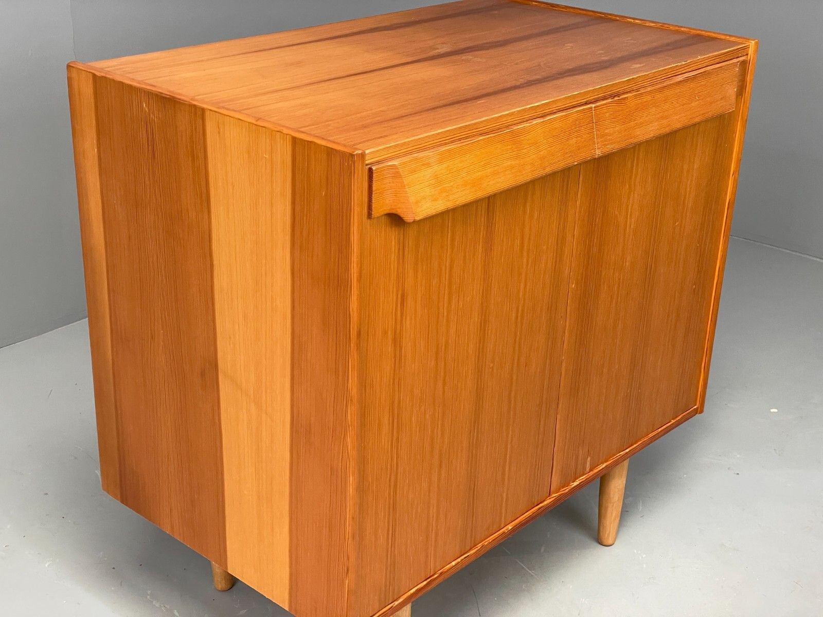 Furniture Vintage Czechoslovakian Pine Cupboard Modernist Style 1980s Eb6908 Mwoo photo