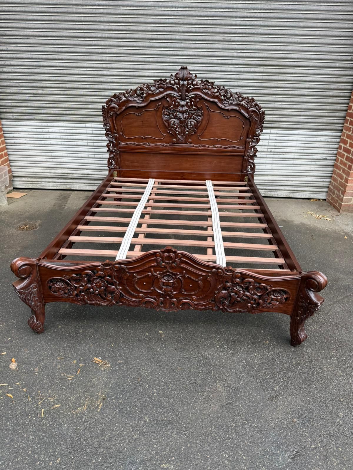 Brand New Masterpiece Rococo Style Hand Carved French King Bed Frame photo vintage