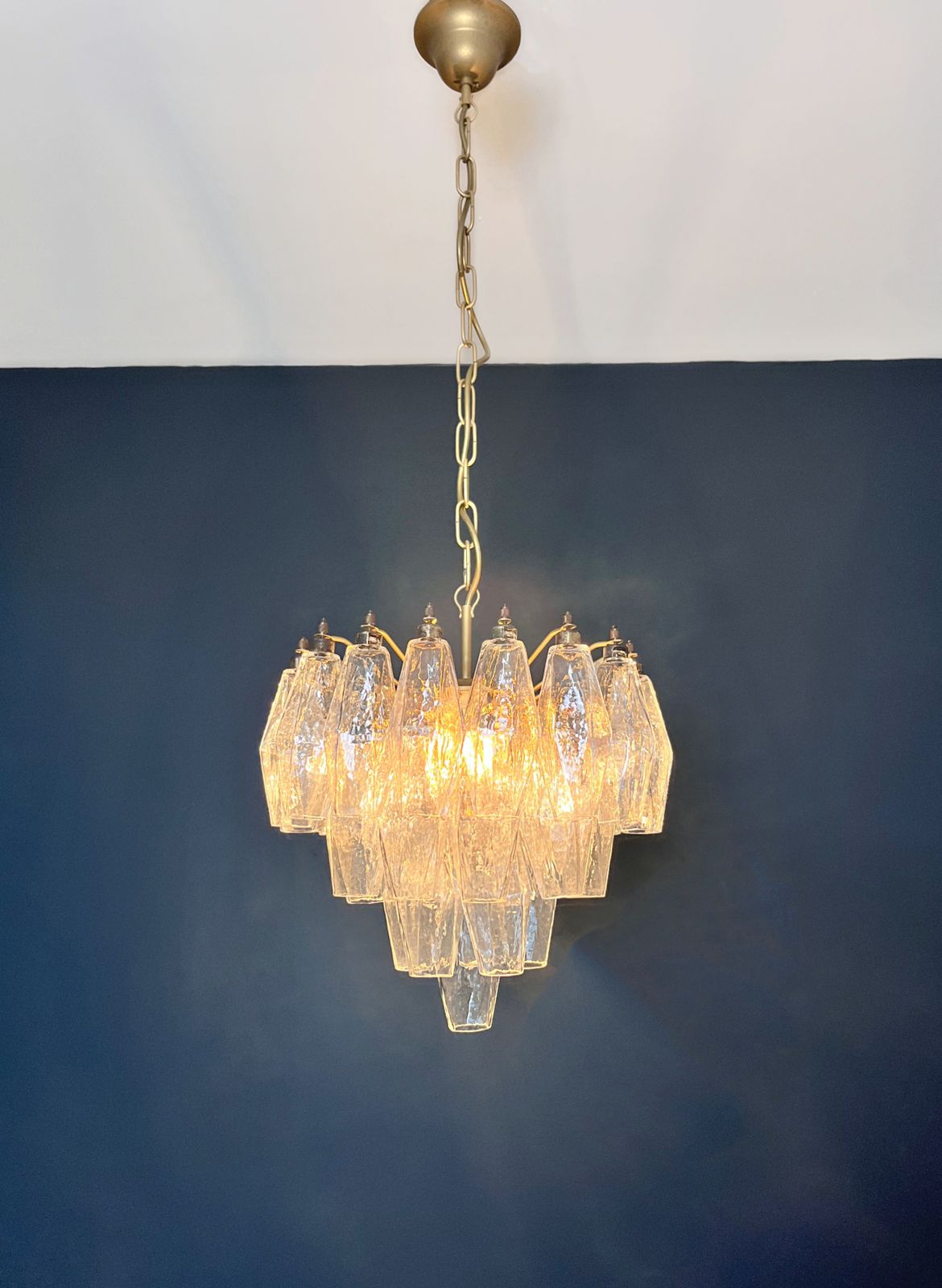 photo vinterior Elegant Murano Poliedri Chandelier   Carlo Scarpa Design