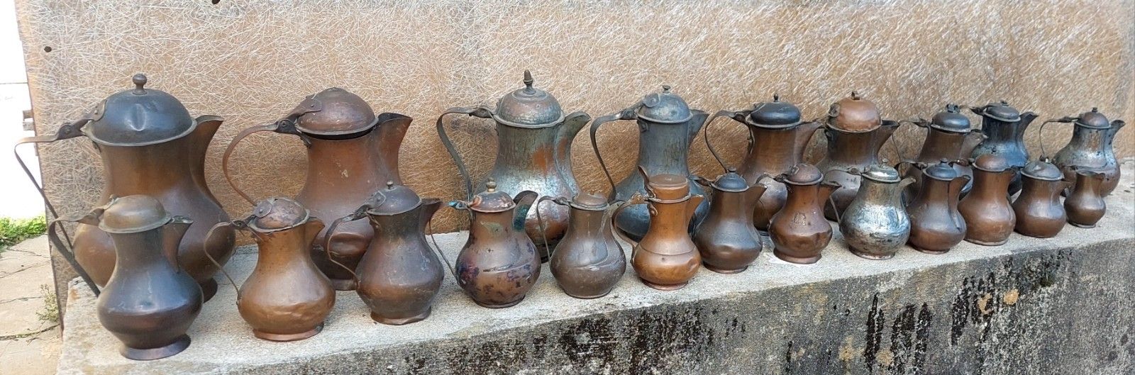 Rare Collection Of 22 Cuccume / Antique Copper Jars 18th/19th Century photo buy
