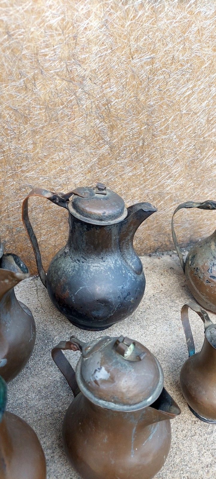 photo for sale Rare Collection Of 22 Cuccume / Antique Copper Jars 18th/19th Century