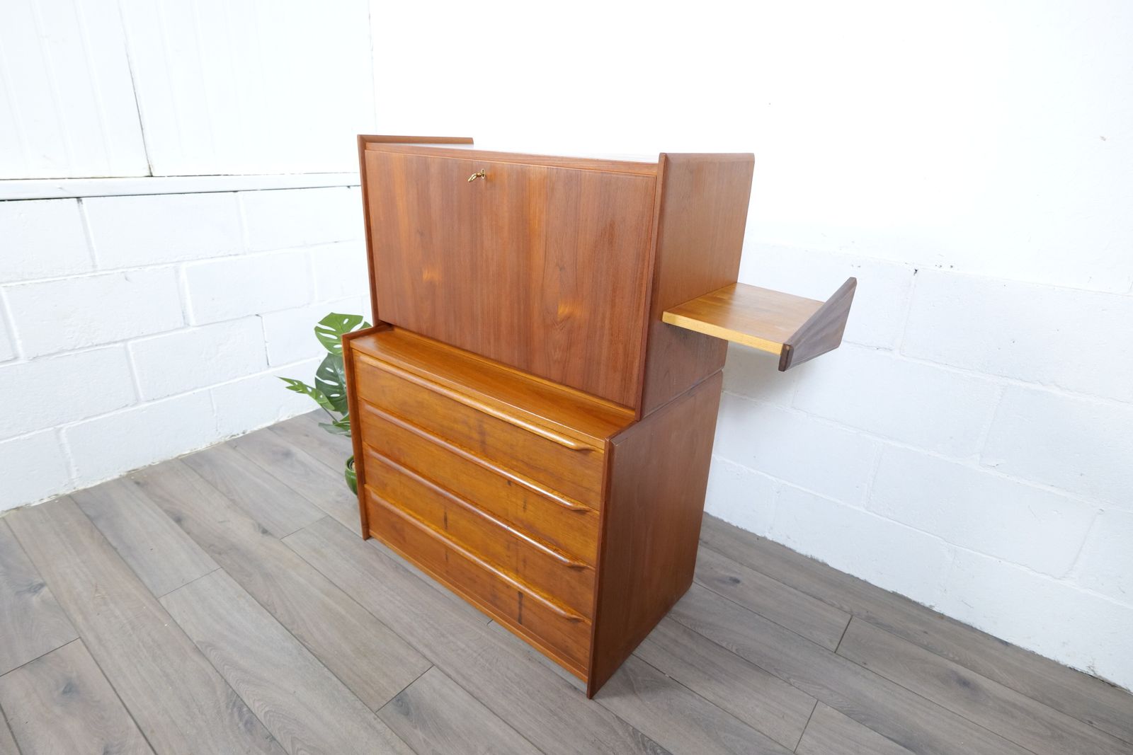 Scandinavian Teak Bureau & Chest Of Drawers photo for sale