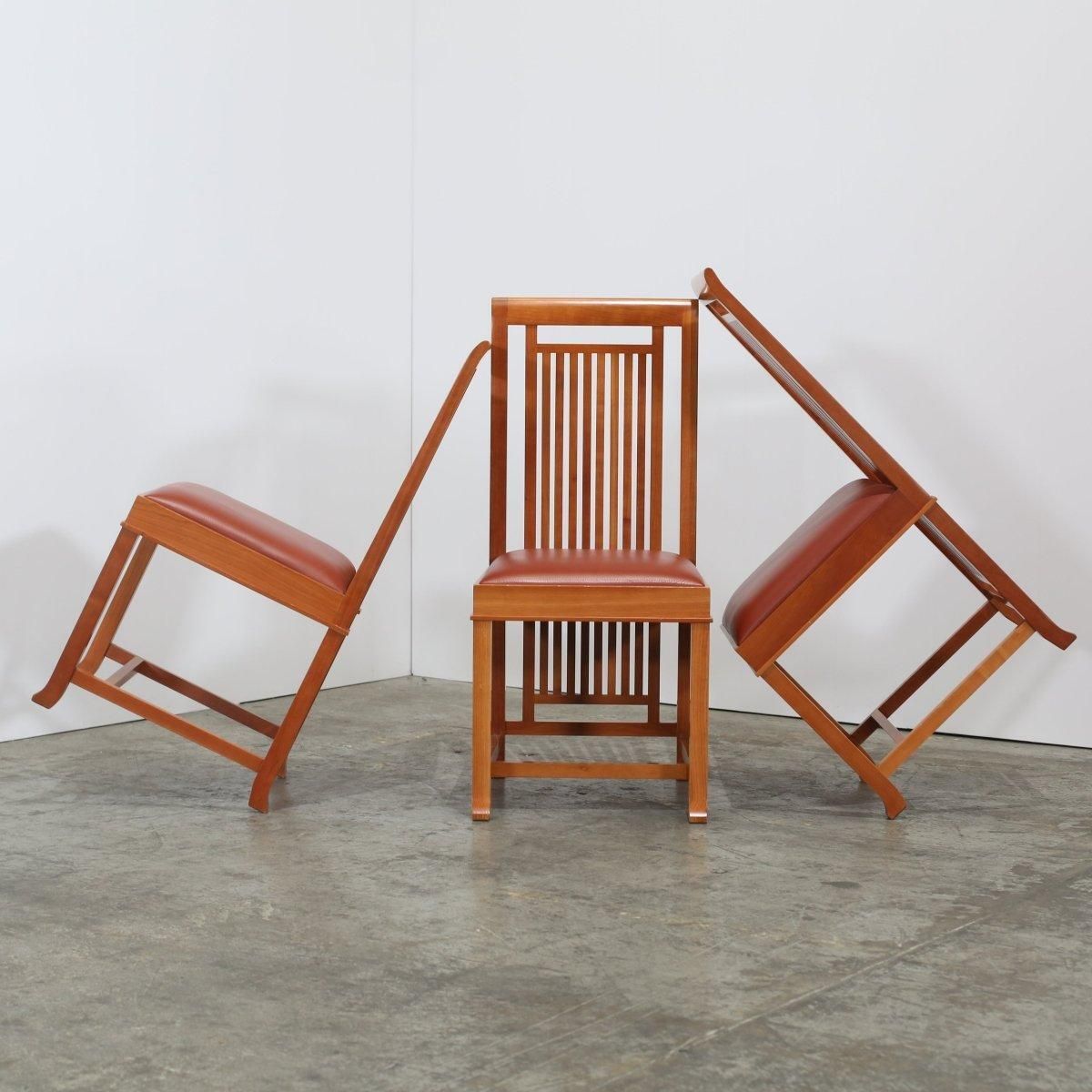 Cassina 614 Coonley 2 Chairs By Frank Lloyd Wright, Set Of Six photo vinterior