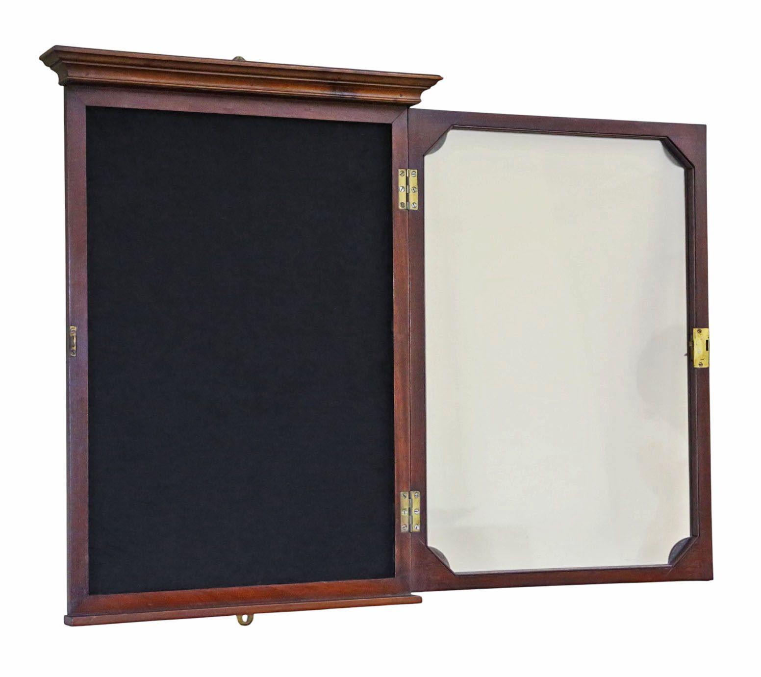 Antique C.1900 Inlaid Mahogany Wall Collectors Cabinet – Fine Quality Menu / Display Cabinet photo furniture
