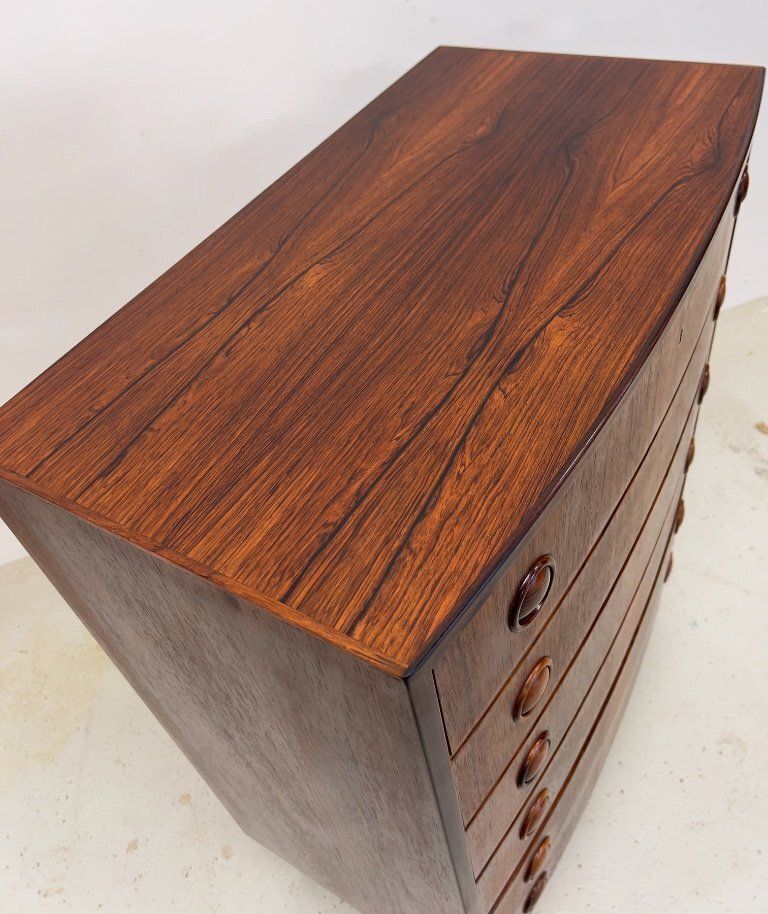 Rosewood Bowed Chest Of Drawers By Kai Kristiansen photo 1043.0