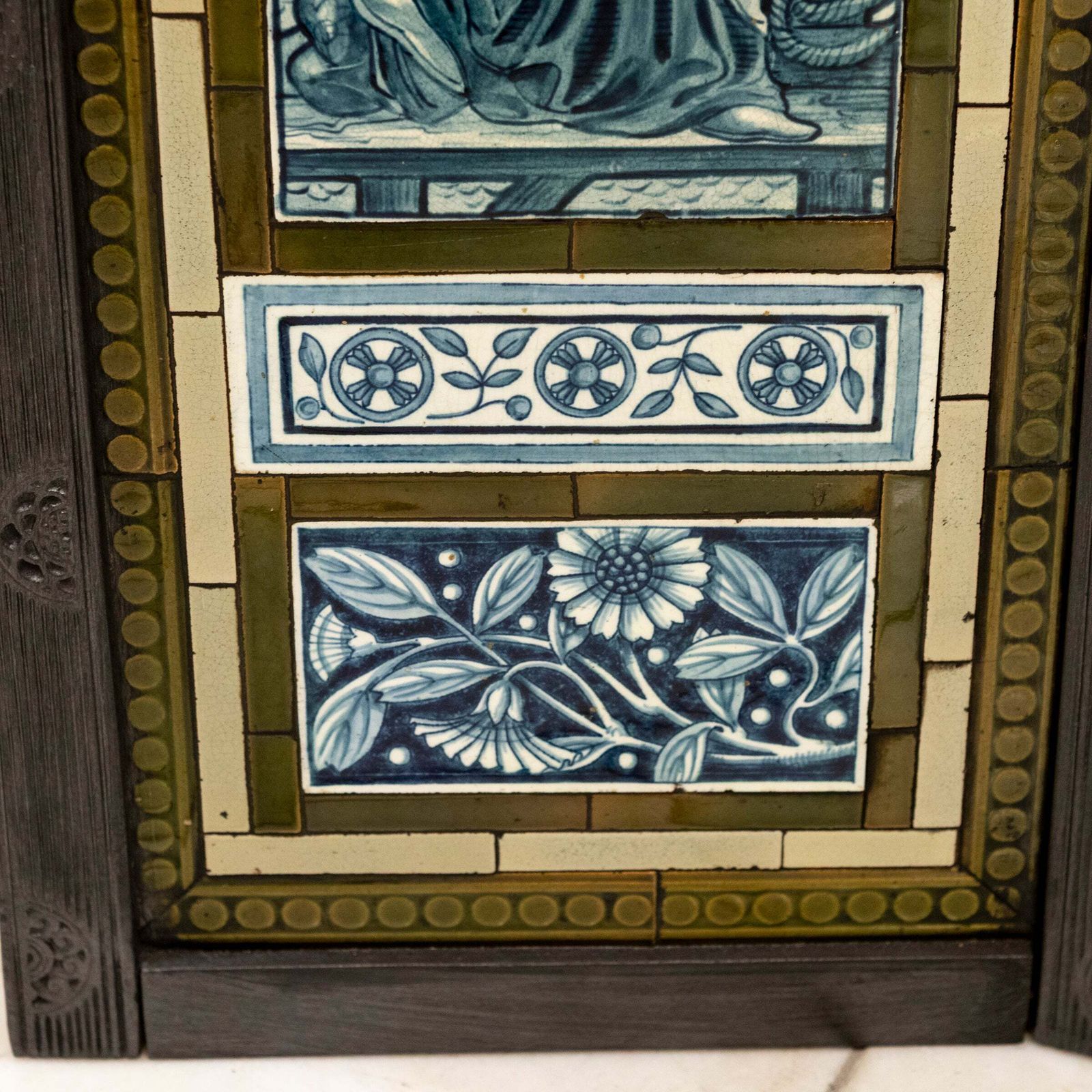 Antique Cast Iron Thomas Jeckyll Insert With William Morris Tiles photo furniture