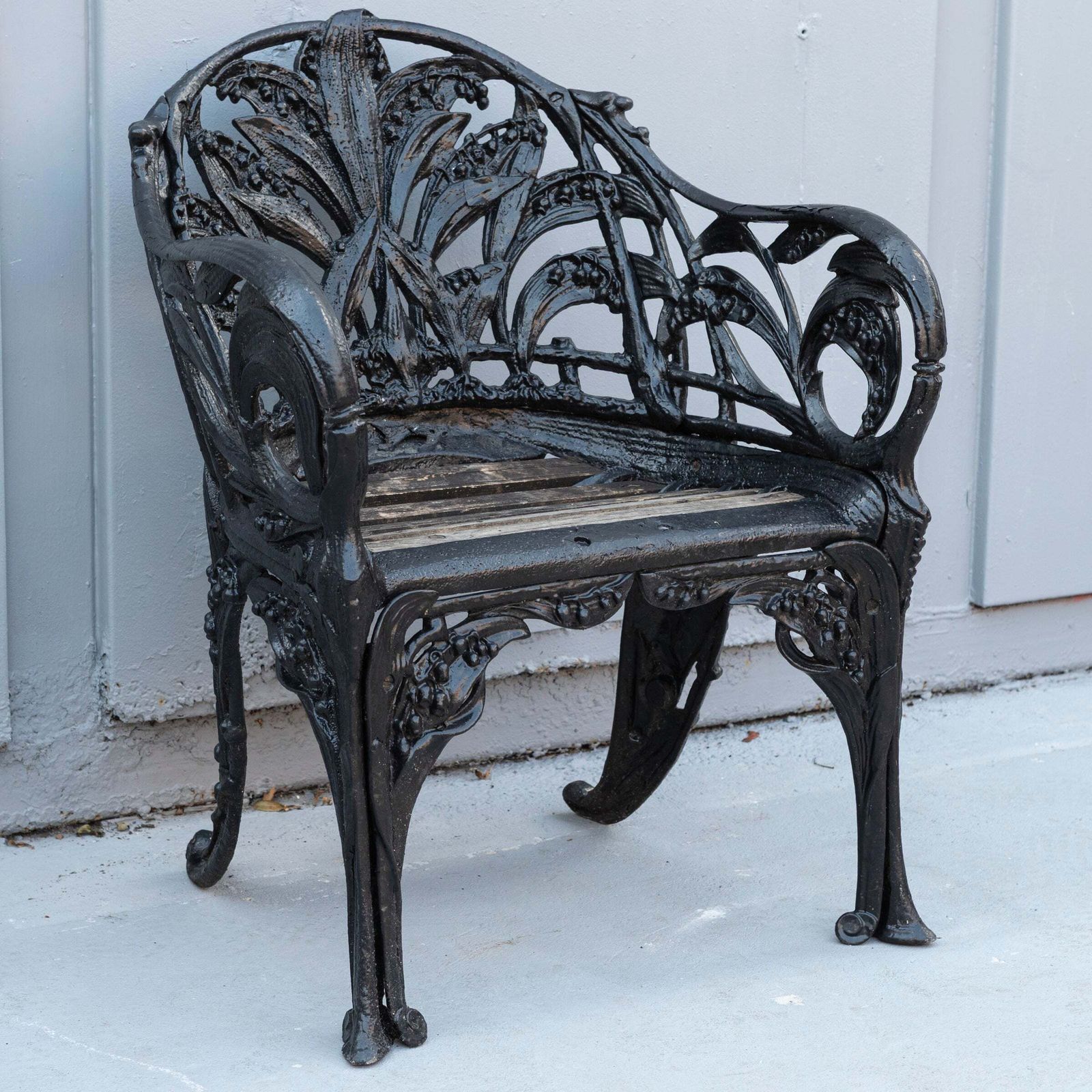 Reclaimed Coalbrookdale Style Lily Of The Valley Garden Chair photo for sale