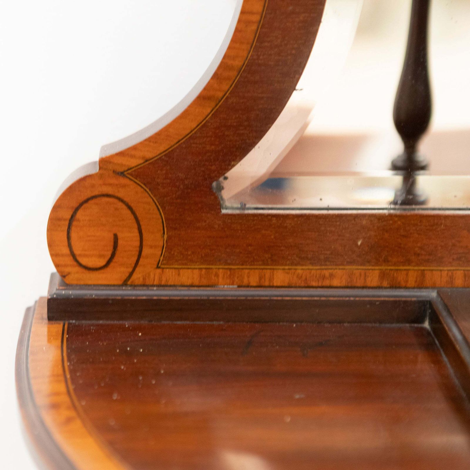 Antique Edwardian Inlaid Mahogany Display Cabinet photo vinterior