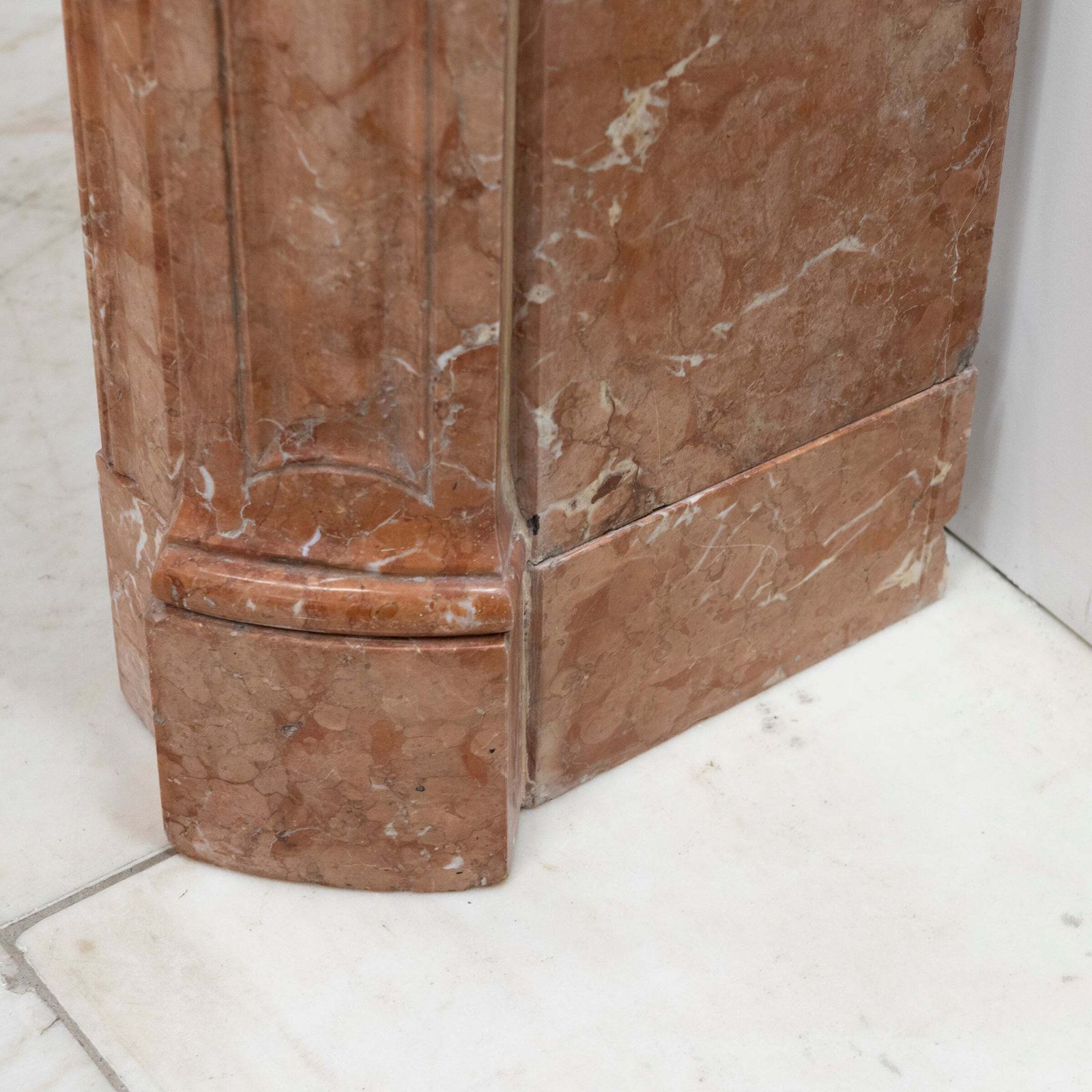 Antique French Style Louis Pompadour Rouge Marble Fireplace photo buy
