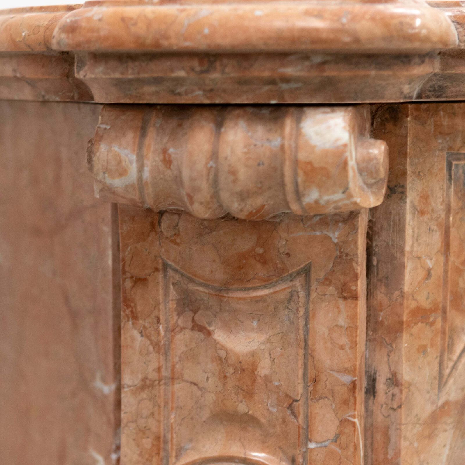 photo buy Antique French Style Louis Pompadour Rouge Marble Fireplace