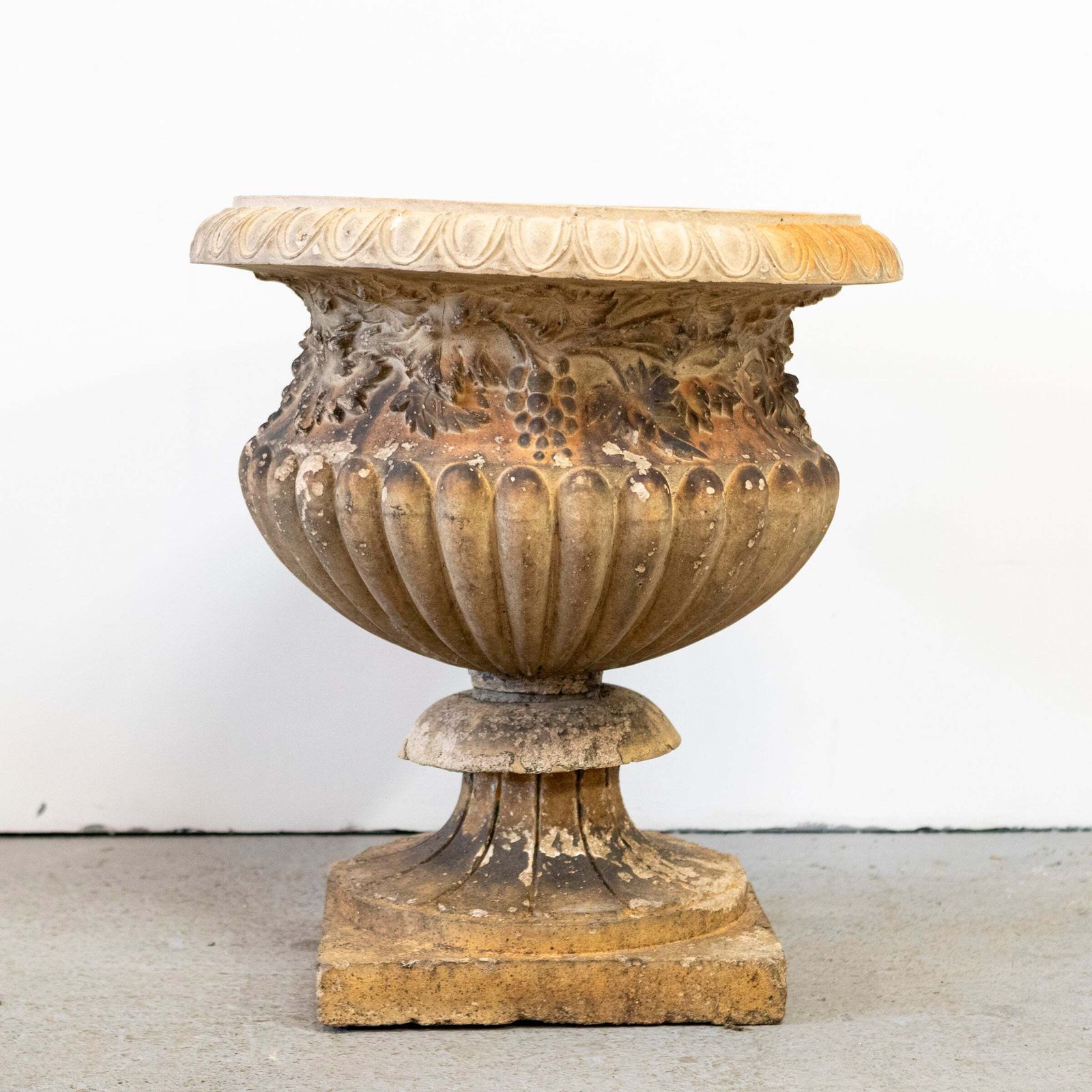 Antique Cast Terracotta Stone Urn | G Jennings photo vintage