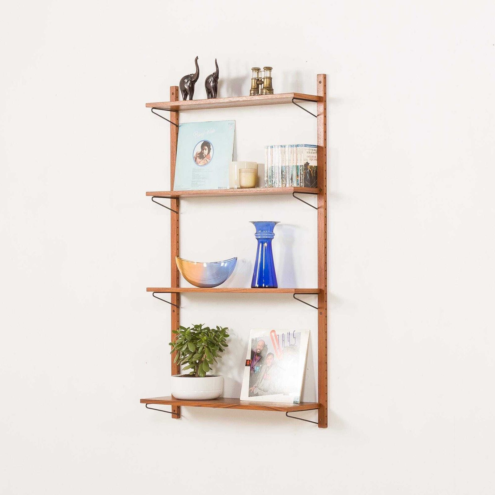 Danish Mid Century Teak Shelves, Set Of 4, 1960s photo furniture
