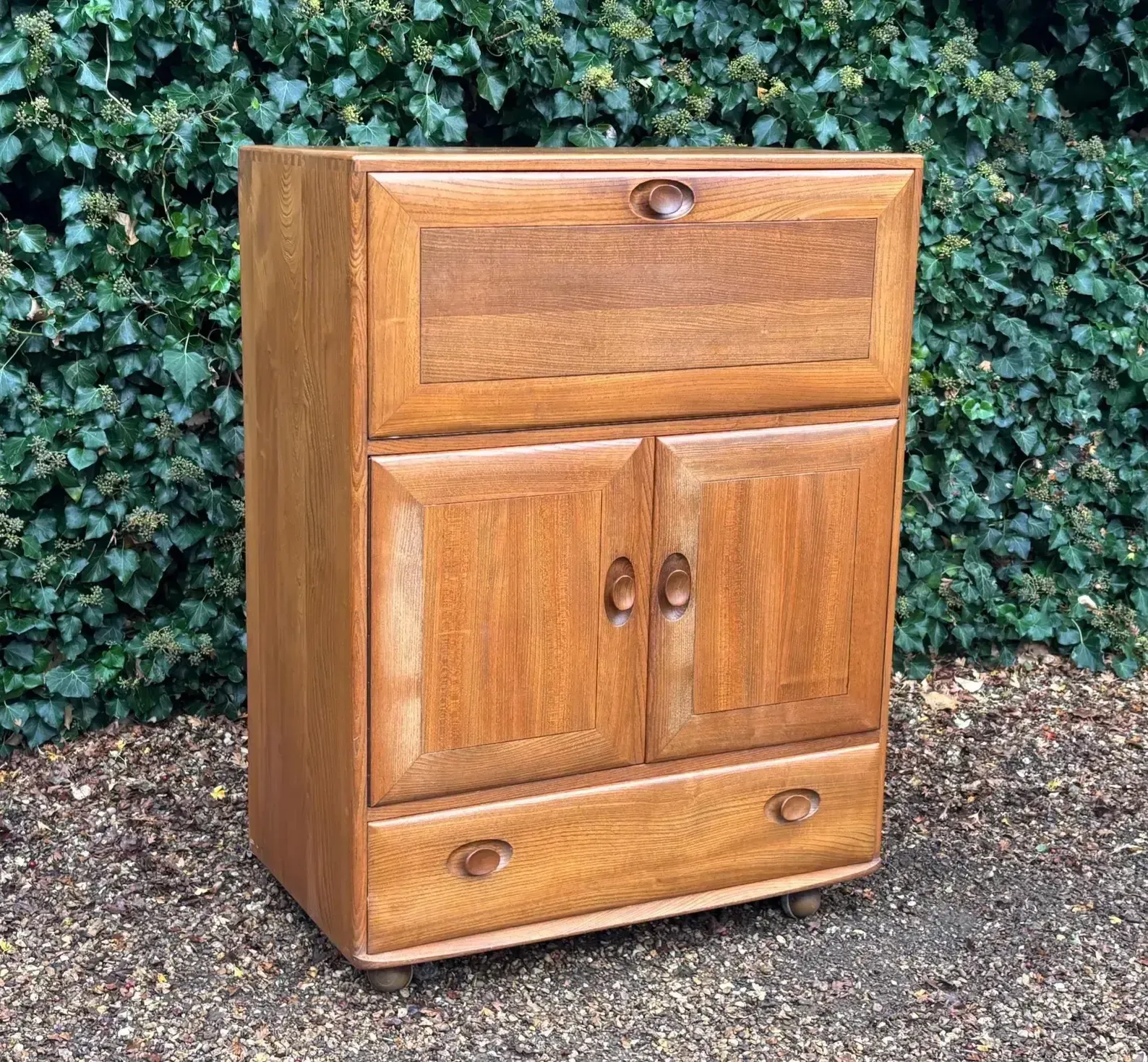Mid Century Ercol 469 Elm Bureau Cabinet photo furniture