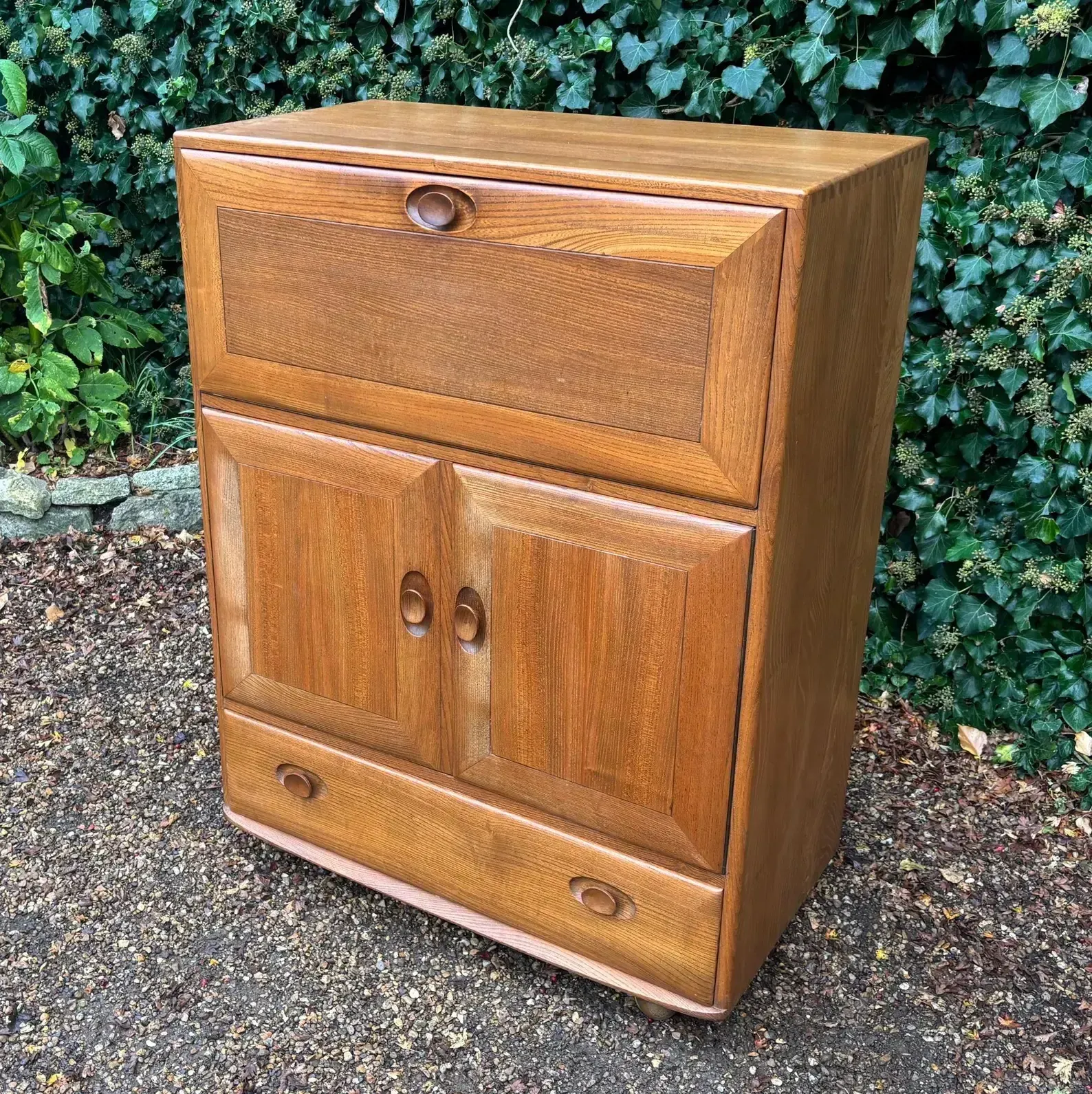 Mid Century Ercol 469 Elm Bureau Cabinet photo 420.0