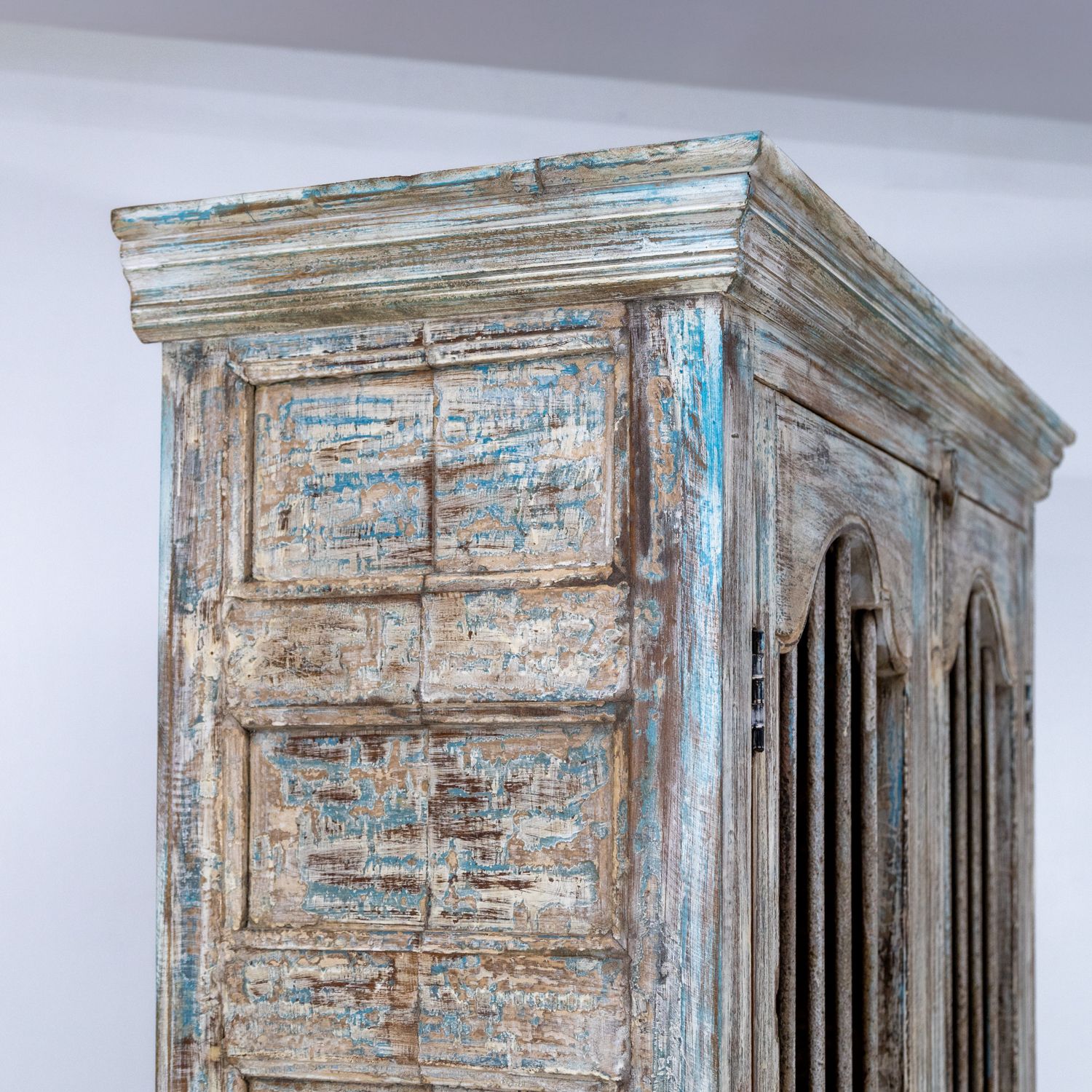 photo furniture Indian Wooden Almirah With Iron Bar Fronts Ra 31