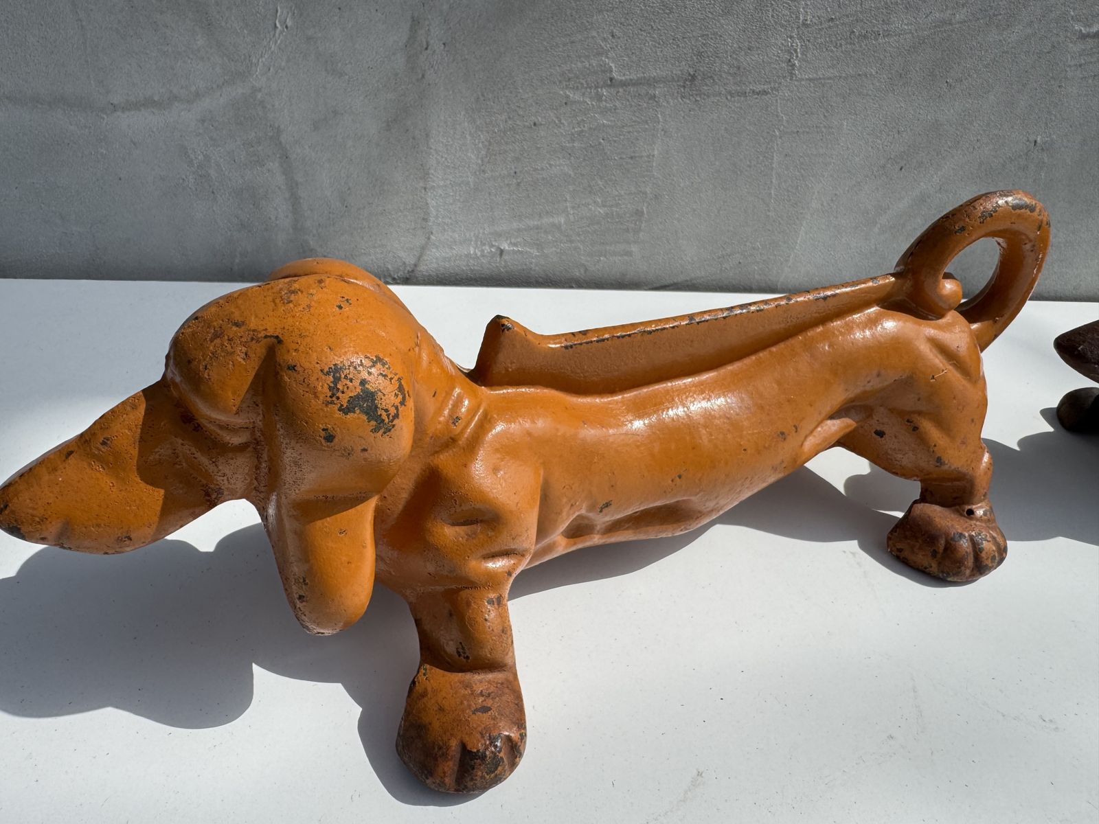 Pair Of Antique Cast Iron Dachshund Boot Scrapers, English Country House Door Stops, C.1900–1920 photo 480.0