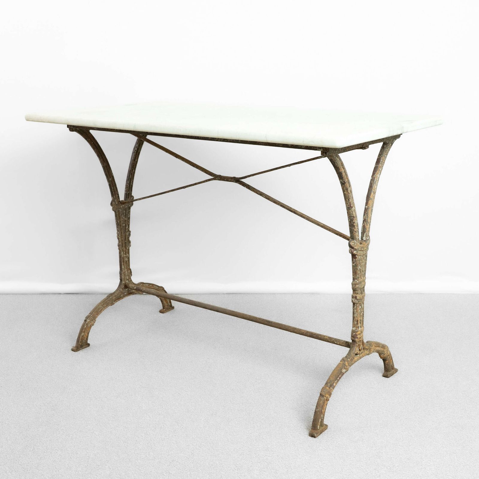 Antique Marble Garden Table, 1900s photo vintage