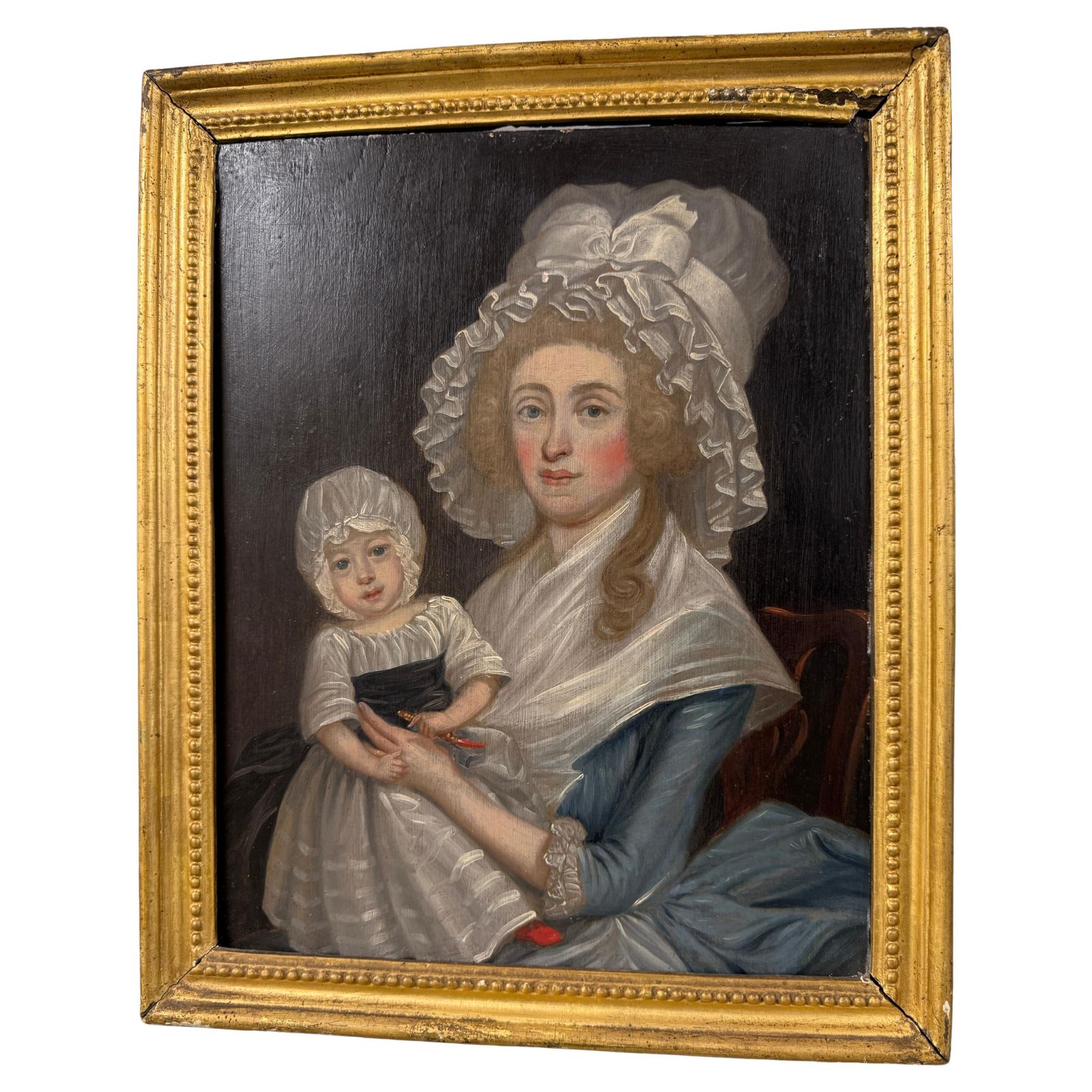 18th Century British School, Portrait Of Lady And Child