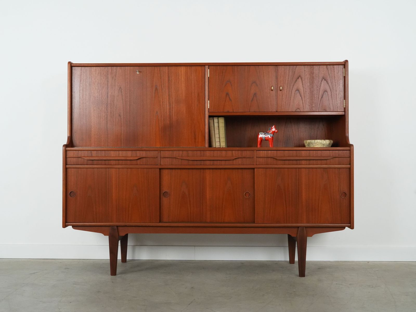 Teak Highboard, Danish Design, 1960s, Production: Denmark photo furniture
