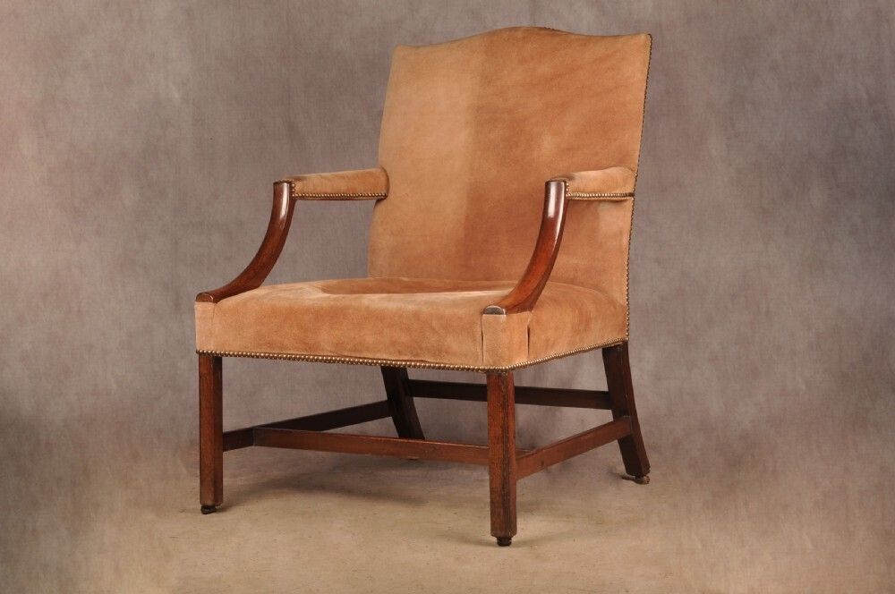 Fine 18th Century Mahogany Gainsborough Library Armchair photo for sale