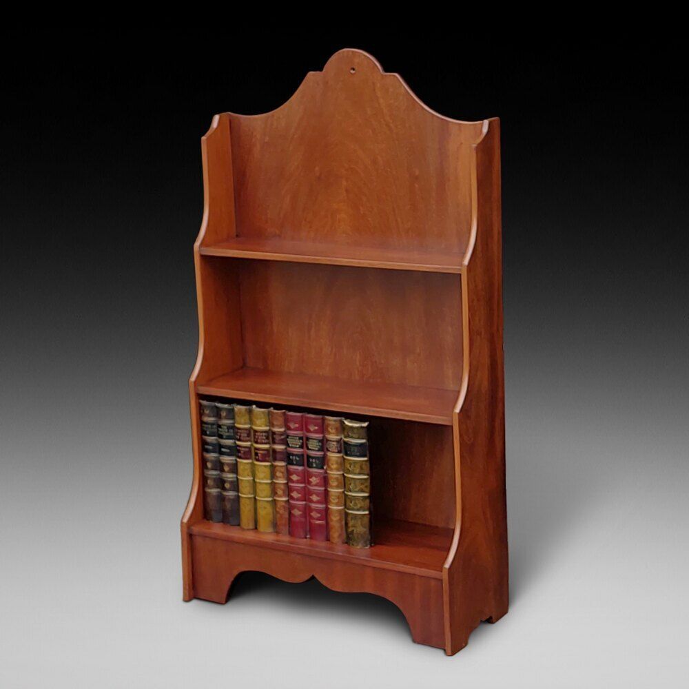 Edwardian Mahogany Wall Hanging Book Shelves
